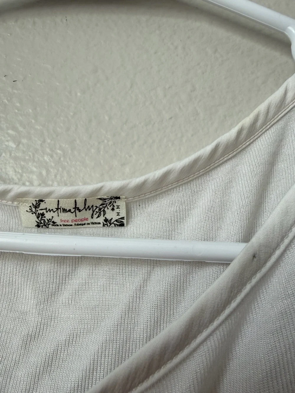 Free people intimately white muscle tee Drape Front Top medium Minimalist